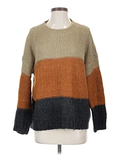 Pre-owned Sweet Lovely By Jen Pullover Sweater In Brown