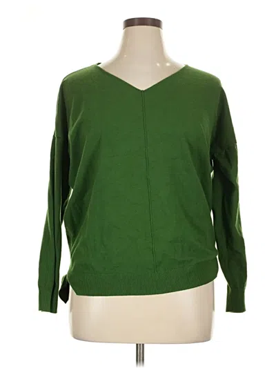 Pre-owned Sweet Lovely By Jen Pullover Sweater In Green