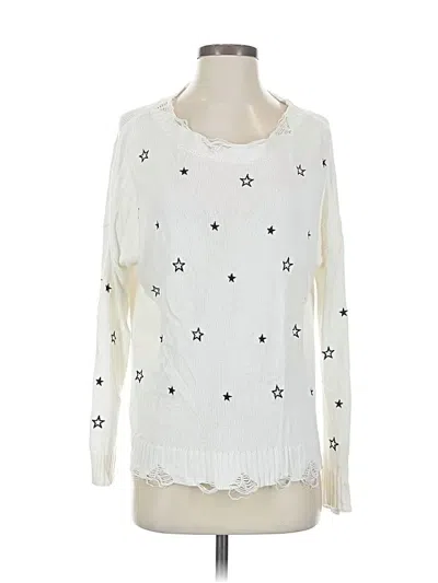 Pre-owned Sweet Lovely By Jen Pullover Sweater In White