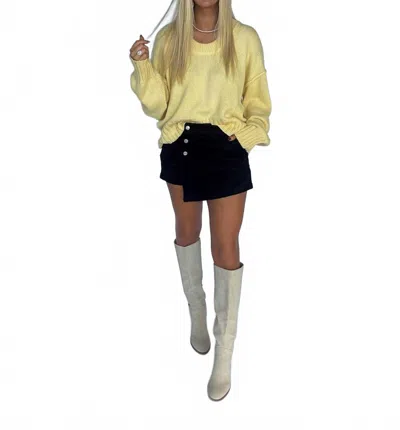 Sweet Lovely By Jen Ryder Corduroy Skort In Black