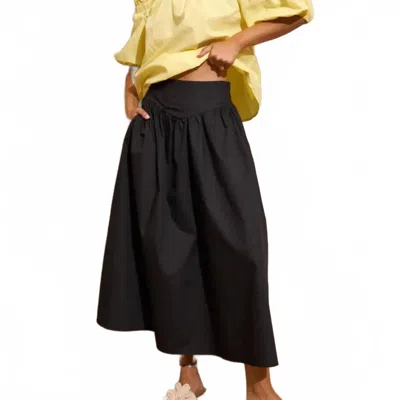Sweet Magic Women's High Cut Cotton Skirt In Black