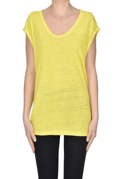 Sweet Matilda Linen Tank Top In Yellow
