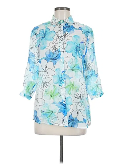 Pre-owned Sweet Miss 3/4 Sleeve Blouse In Blue