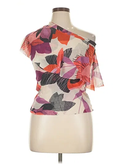 Pre-owned Sweet Pea By Stacy Frati Short Sleeve Blouse In Pink