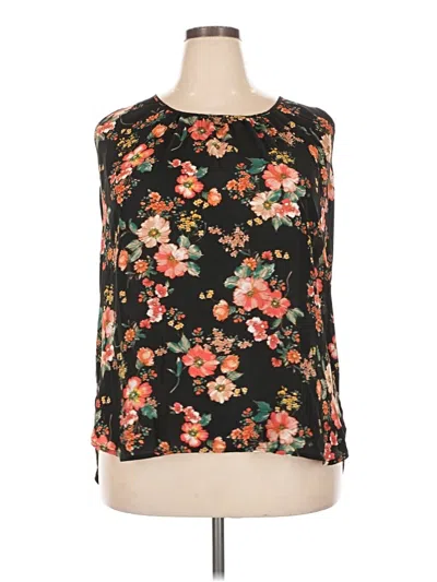 Pre-owned Sweet Rain Long Sleeve Blouse In Black