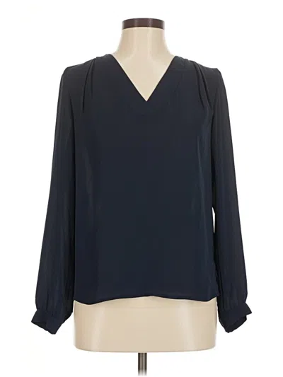 Pre-owned Sweet Rain Long Sleeve Blouse In Blue