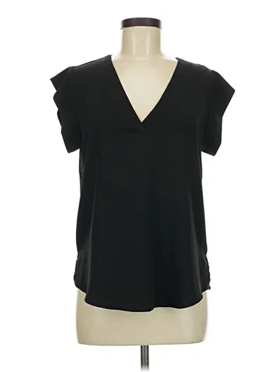 Pre-owned Sweet Rain Short Sleeve Blouse In Black