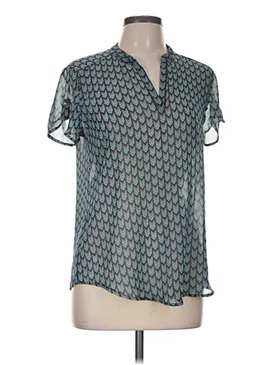 Pre-owned Sweet Rain Short Sleeve Blouse In Teal