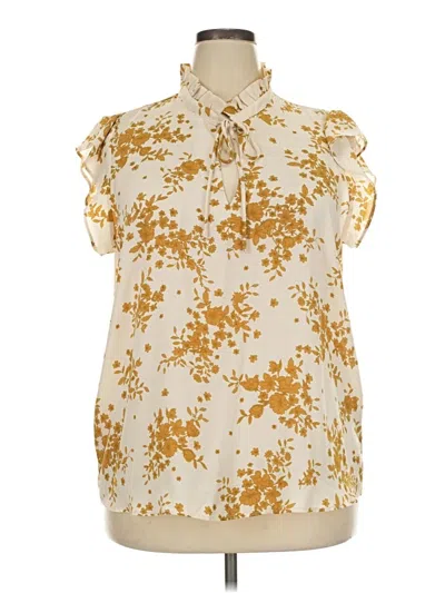 Pre-owned Sweet Rain Sleeveless Blouse In Gold
