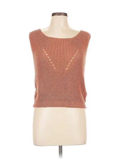 Pre-owned Sweet Rain Sleeveless T-shirt In Brown