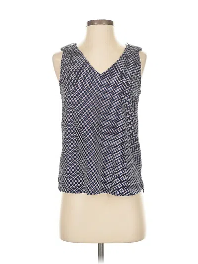 Pre-owned Sweet Rain Tank Top Blue Plunge Neckline Tops