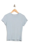 Sweet Romeo Ribbed Crewneck T-shirt In Blue