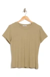 Sweet Romeo Ribbed Crewneck T-shirt In Green