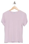 Sweet Romeo Ribbed Crewneck T-shirt In Purple