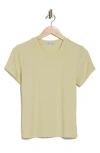 Sweet Romeo Ribbed Short Sleeve T-shirt In Tea Green