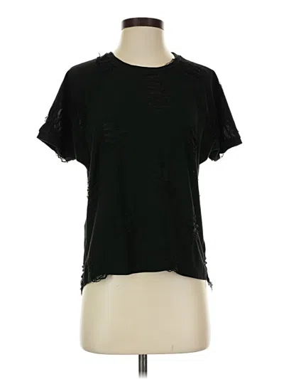 Pre-owned Sweet Romeo Short Sleeve Top Black Keyhole Neckline Tops