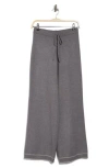 Sweet Romeo Tipped Wide Leg Pants In Charcoal
