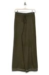 Sweet Romeo Tipped Wide Leg Pants In Loden
