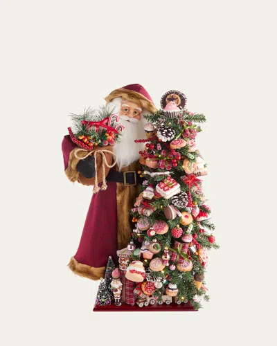 Sweet Savannah Santa With Sweets Tree Figurine In Multi