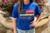 Sweet Texas Treasures Plus Brightly Patriotic Tee In Blue In Blue