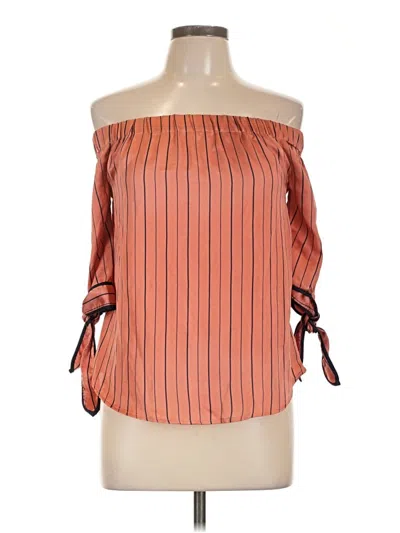 Pre-owned Sweet Wanderer 3/4 Sleeve Blouse In Orange