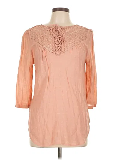 Pre-owned Sweet Wanderer 3/4 Sleeve Blouse In Orange
