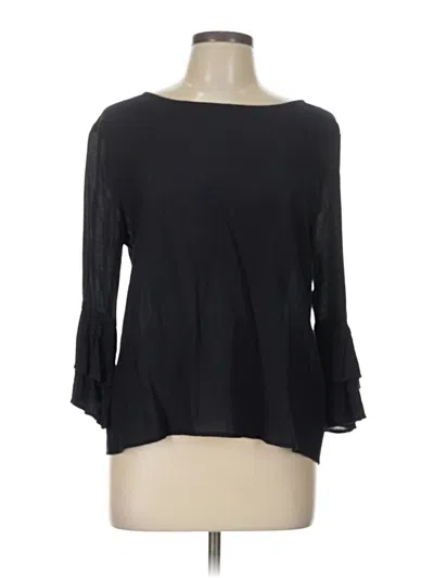 Pre-owned Sweet Wanderer 3/4 Sleeve Top Blue Boatneck Tops