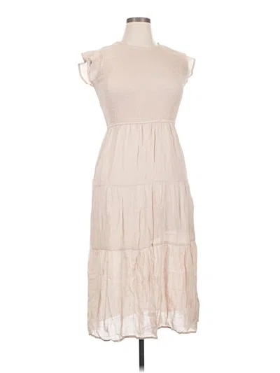 Pre-owned Sweet Wanderer Casual Dress In Tan