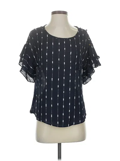 Pre-owned Sweet Wanderer Short Sleeve Blouse In Black
