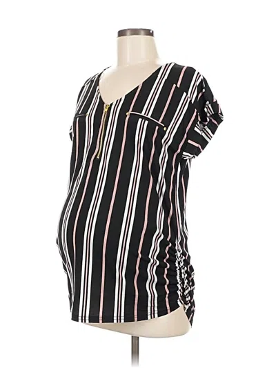 Pre-owned Sweet Wanderer Short Sleeve Blouse In Black