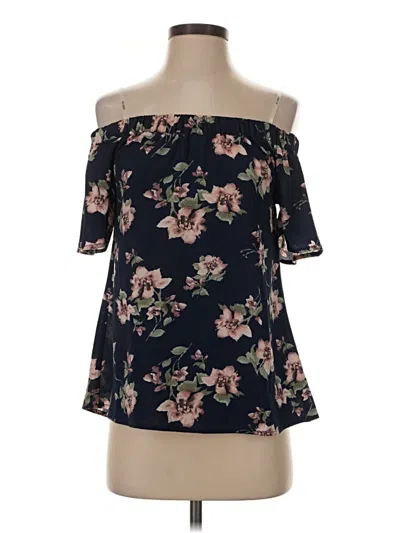 Pre-owned Sweet Wanderer Short Sleeve Blouse In Black