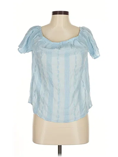 Pre-owned Sweet Wanderer Short Sleeve Blouse In Blue