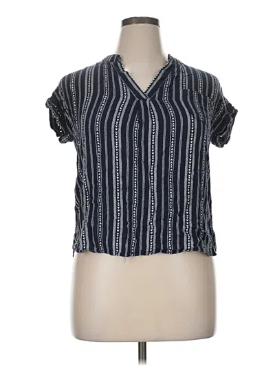 Pre-owned Sweet Wanderer Short Sleeve Blouse In Blue
