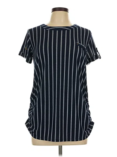 Pre-owned Sweet Wanderer Short Sleeve Blouse In Blue