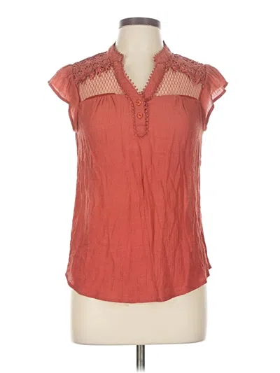 Pre-owned Sweet Wanderer Short Sleeve Blouse In Brown