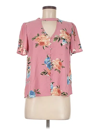 Pre-owned Sweet Wanderer Short Sleeve Blouse In Pink