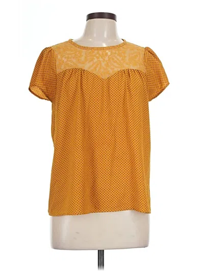 Pre-owned Sweet Wanderer Short Sleeve Blouse In Yellow