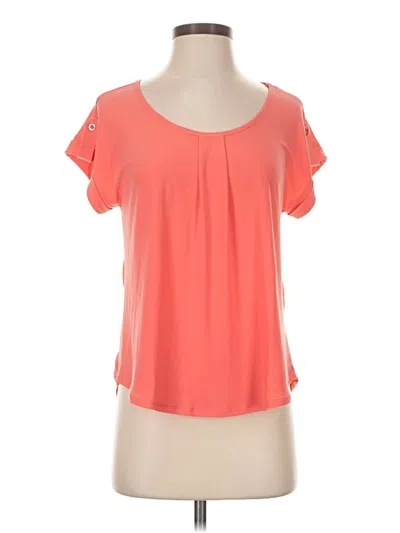 Pre-owned Sweet Wanderer Short Sleeve Top Orange Scoop Neck Tops