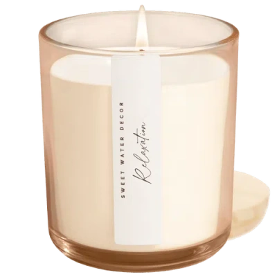 Sweet Water Decor 12oz Tinted Glass Jar Candle In Relaxation