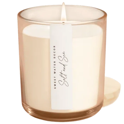 Sweet Water Decor 12oz Tinted Glass Jar Candle In Salt & Sea