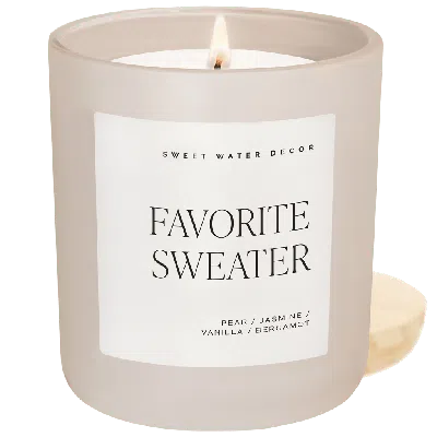 Sweet Water Decor 15 oz Matte Candle In Favorite Sweater