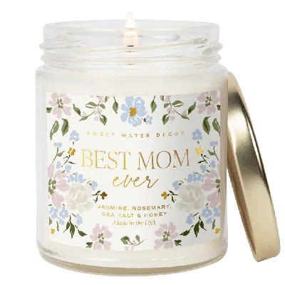 Sweet Water Decor 9oz Clear Jar Glass Candle In White