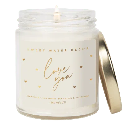 Sweet Water Decor 9oz Clear Jar Glass Candle