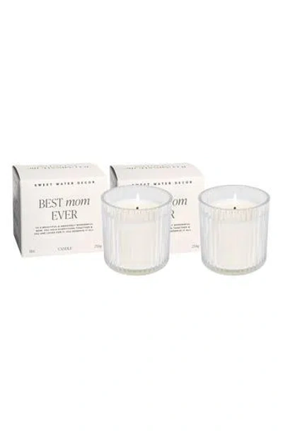 Sweet Water Decor Best Mom Ever Boxed Candle Set In White