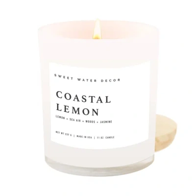 Sweet Water Decor Cashmere And Vanilla 11 oz Soy Candle In White