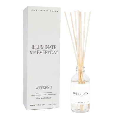 Sweet Water Decor Clear Glass Reed Diffuser In Transparent