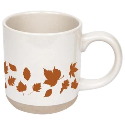 Sweet Water Decor Fall Leaves 14 oz Stoneware Coffee Mug In Cream
