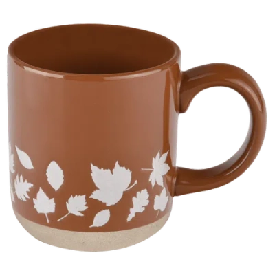 Sweet Water Decor Fall Leaves 14 oz Stoneware Coffee Mug In Orange