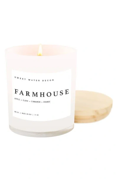 Sweet Water Decor Farmhouse 11 Oz. White Jar Candle