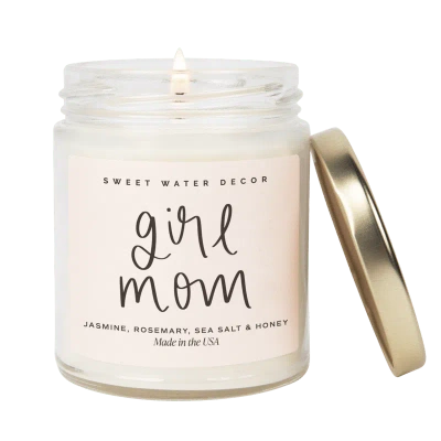 Sweet Water Decor Girl Mom Soy Candle In White
